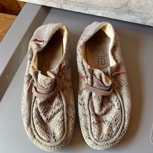 Hey Dude Wendy snake skin shoes